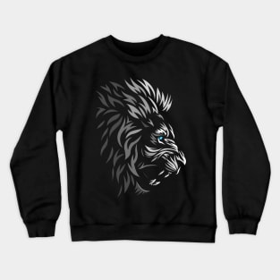 Tribal profile lion Crewneck Sweatshirt
